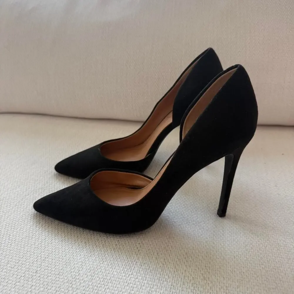Jessica simpson black suede pumps